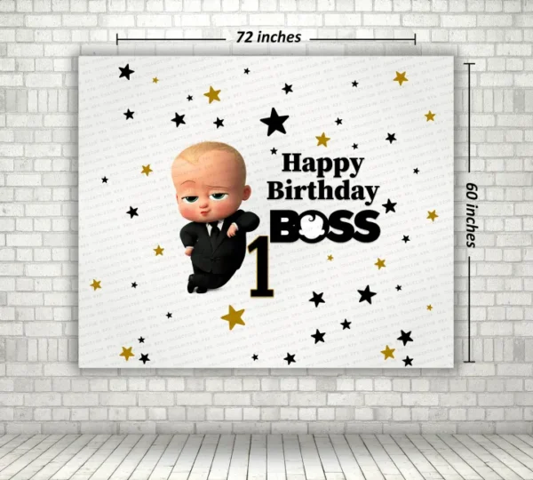 Boss Baby Birthday Theme Backdrop